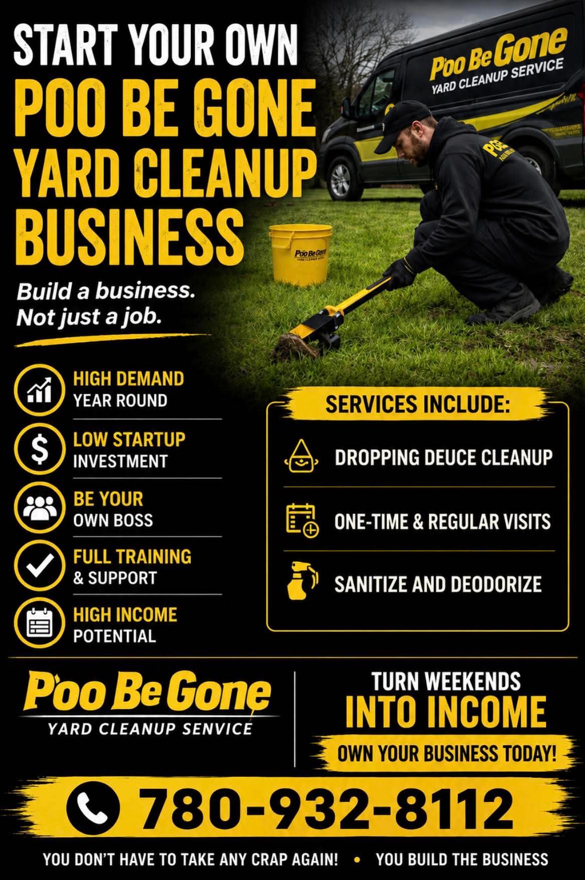 Poo Be Gone marketing flyer